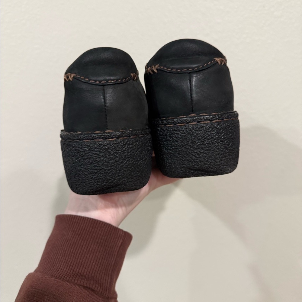 Clarks Black Mules with Brown Accents 11M - Picture 4 of 6